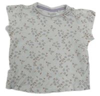 Bílé květované tričko 