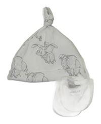 Nové - 2 set - bílá čepice s Dumbem + bílé rukavice 