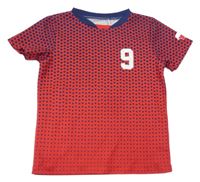 Červeno-tmavomodrý fotbalový dres s číslem - Polsko