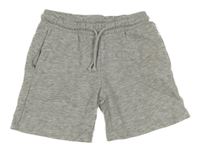Šedé melírované teplákové kraťasy H&M