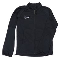 Černá sportovní funkční propínací mikina s logem Nike