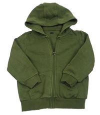 Khaki propínací mikina s kapucí F&F