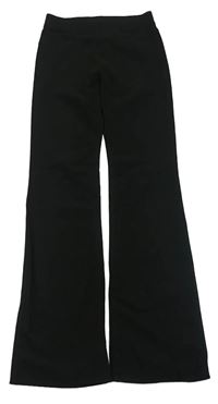 Černé teplákové zvonové kalhoty H&M