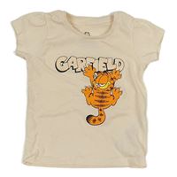 Pudrové tričko s Garfieldem Primark