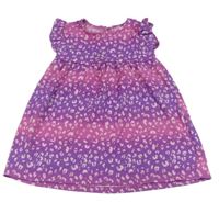Fialovo-růžové šaty s leopardím vzorem Dunnes Stores