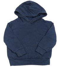 Tmavomodrá mikina s kapucí H&M
