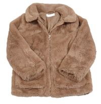 Starorůžový podšitý kožešinový kabát H&M