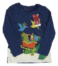 Nové - Tmavomodré triko s diny Tu