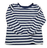 Tmavomodro-bílé pruhované triko George