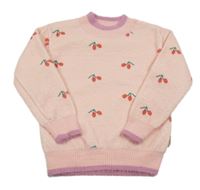 Růžový svetr s třešněmi 