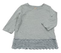 Šedá tunika s krajkou Pepperts