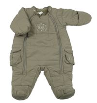 Béžová šusťáková zimní kombinéza s číslem H&M