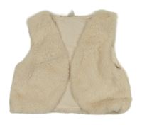 Smetanová kožešinová podšitá vesta Topolino