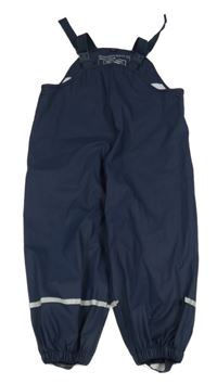 Tmavomodré laclové voděodolné kalhoty C&A