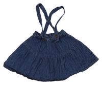 Tmavomodrá laclová riflová sukně Next