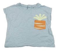 Světlemodré tričko s mrkví Lupilu