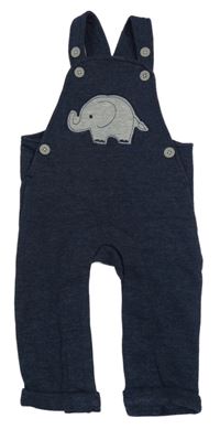 Tmavomodré laclové tepláky se slonem Liegelind