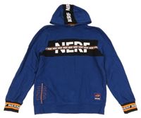 Tmavomodro-černá mikina s kapucí - Nerf C&A