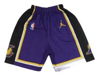Fialovo-černé sportovní kraťasy - Lakers Nike Jordan