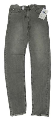 Nové - Šedé skinny rifle Yigga