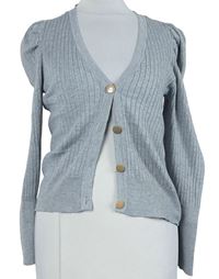 Dámský šedý žebrovaný crop svetr Primark 
