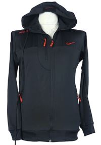 Pánská černá sportovní propínací mikina s kapucí Nike 