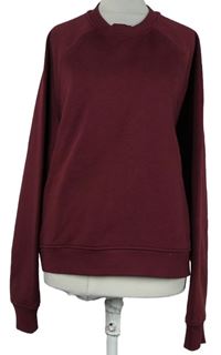 Dámská vínová crop oversized mikina zn. Asos 