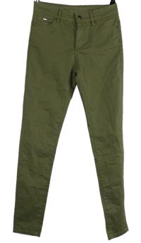 Dámské khaki plátěné skinny kalhoty GAS 