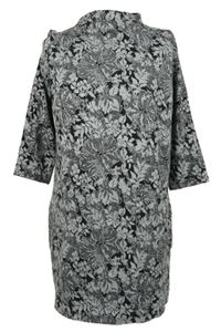 Dámské šedo-černé vzorované šaty TU 