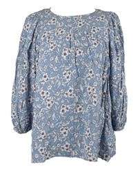 Dámská světlemodrá kytičkovaná halenka George 