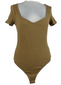 Nové - Dámské hnědé žebrované body H&M