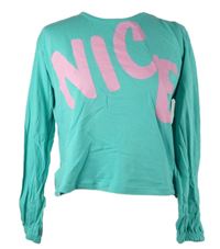 Dámské mátové crop triko s logem 