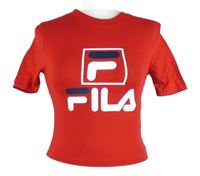 Dámské červené crop tričko s logem zn Fila 