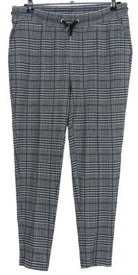 Pánské černo-bílo-hnědé vzorované teplákové kalhoty Topman