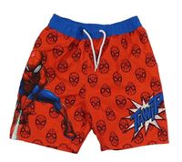 Červeno-modré plážové kraťasy se Spidermanem Marvel