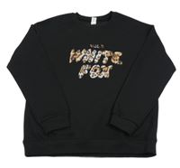 Černá mikina s nápisem