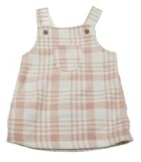 Růžovo-bílé kostkované fleecové šaty George