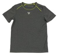 Tmavošedé sportovní tričko s potiskem Tchibo