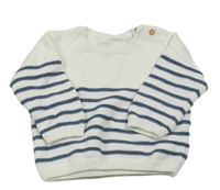 Bílo-modrý svetr s pruhy Matalan