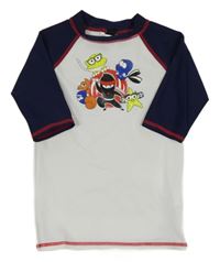 Bílo-modré UV tričko s ninjou Arena