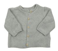 Světlešedý propínací svetr H&M