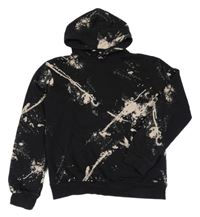 Černo-béžová flekatá mikina s kapucí H&M