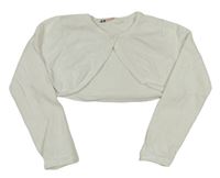 Bílé svetrové propínací bolerko H&M