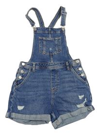 Modré riflové laclové kraťasy Denim Co.