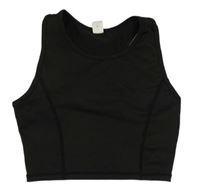 Černý sportovní crop top Shein