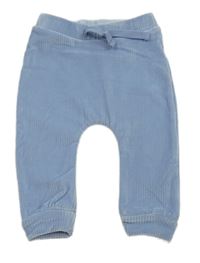 Světlemodré sametové žebrované tepláky zn. Nutmeg