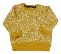 Žlutá květovaná mikina 