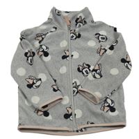 Šedá fleecová propínací mikina s Minnie H&M