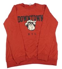 Červená mikina s opicí Lc waikiki