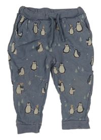 Tmavomodré tepláky s tučňáky John Lewis